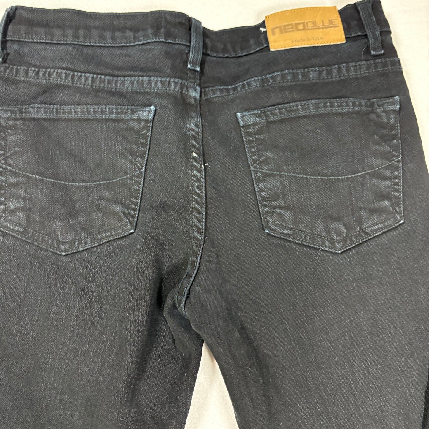 Neo Blue mens black denim jeans size 28 Y2K vintage grunge straight leg USA made