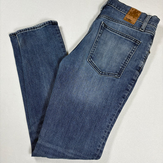 Goodfellow mens blue denim jeans size 30x32 slim fit stretch total flex vintage
