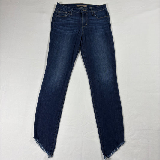 Joes Jeans Skinny Ankle Womens 24 Dark Wash Frayed Hem Stretch Retro Y2K Street
