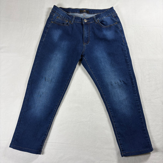 BCBG Womens 15 Blue Stretch Denim Jeans Straight Leg Y2K Retro Casual Chic!