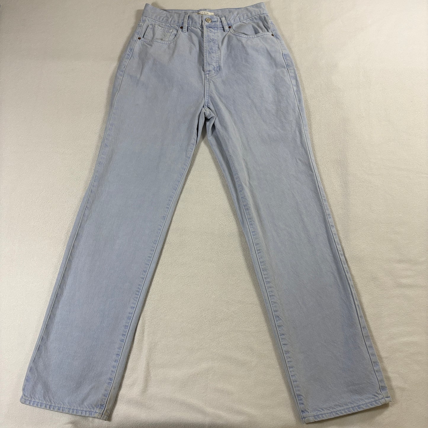 Light Wash Straight Leg Jeans Women PacSun Tag 27 Fits Like 27X30 High Rise