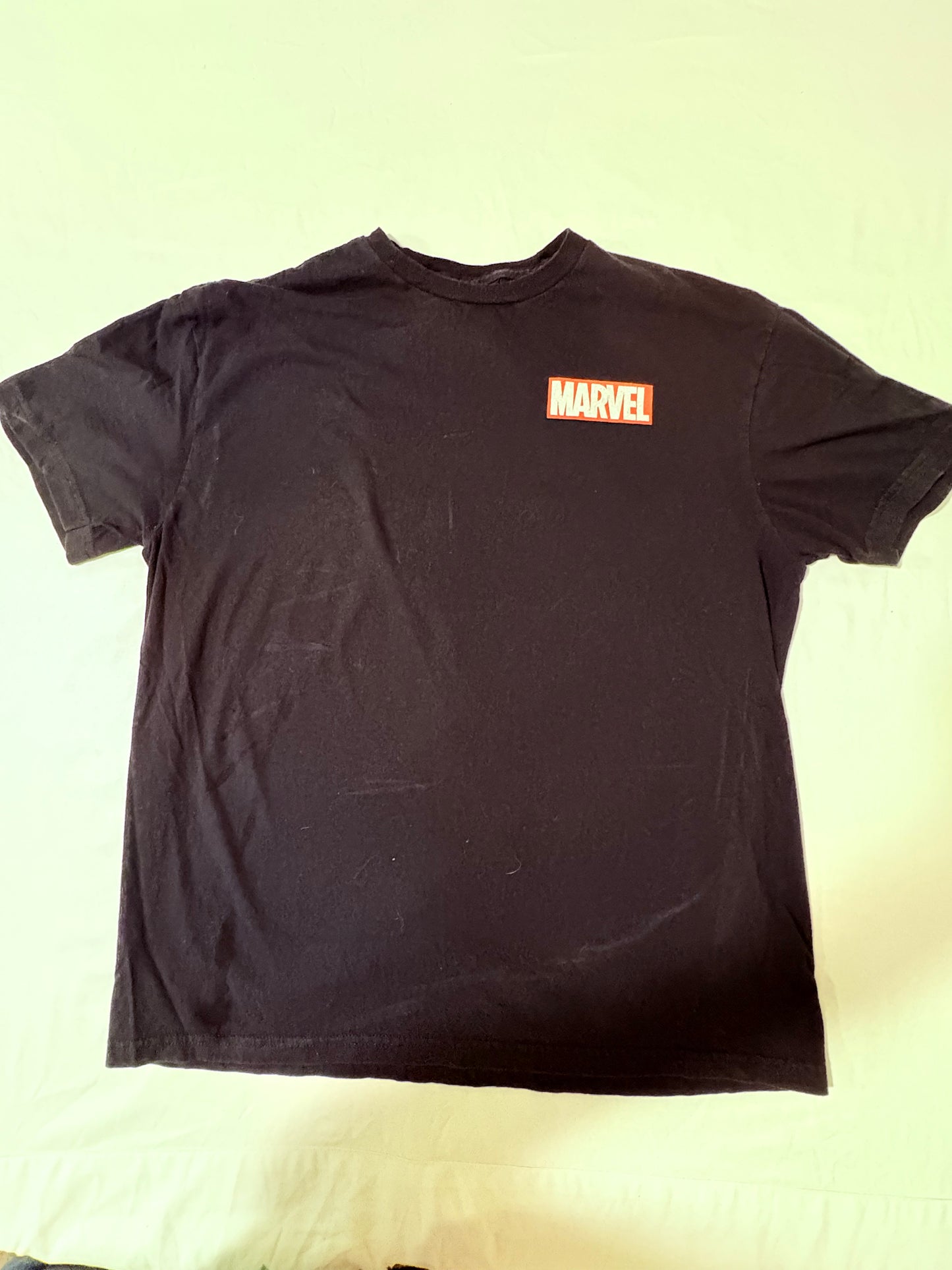 Marvel Spider-Man T-Shirt Men’s L Comic Cover Graphic Black Tee Hero Vintage