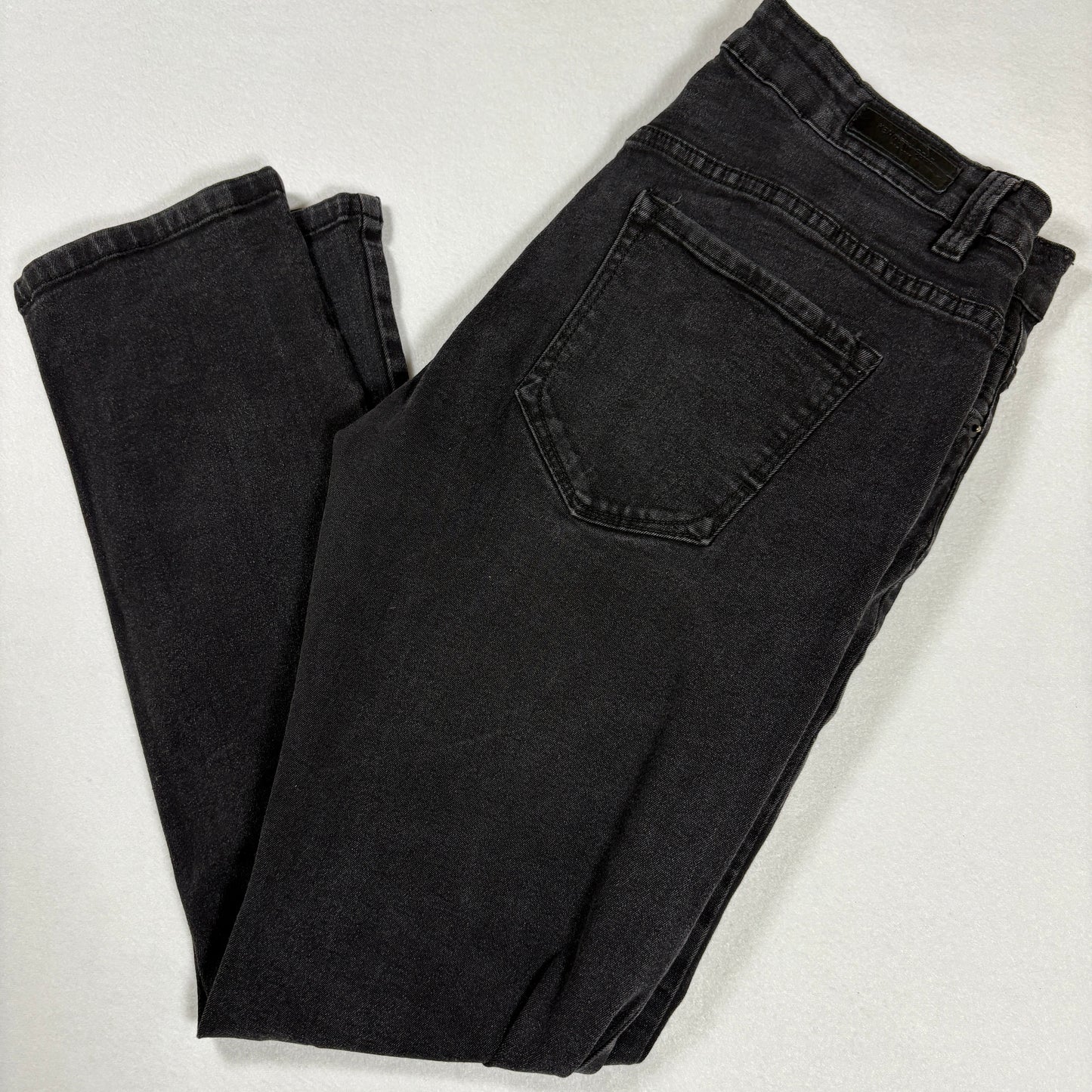 Kenneth Cole mens black denim jeans size 34x30 slim fit Y2K vintage grunge stretch