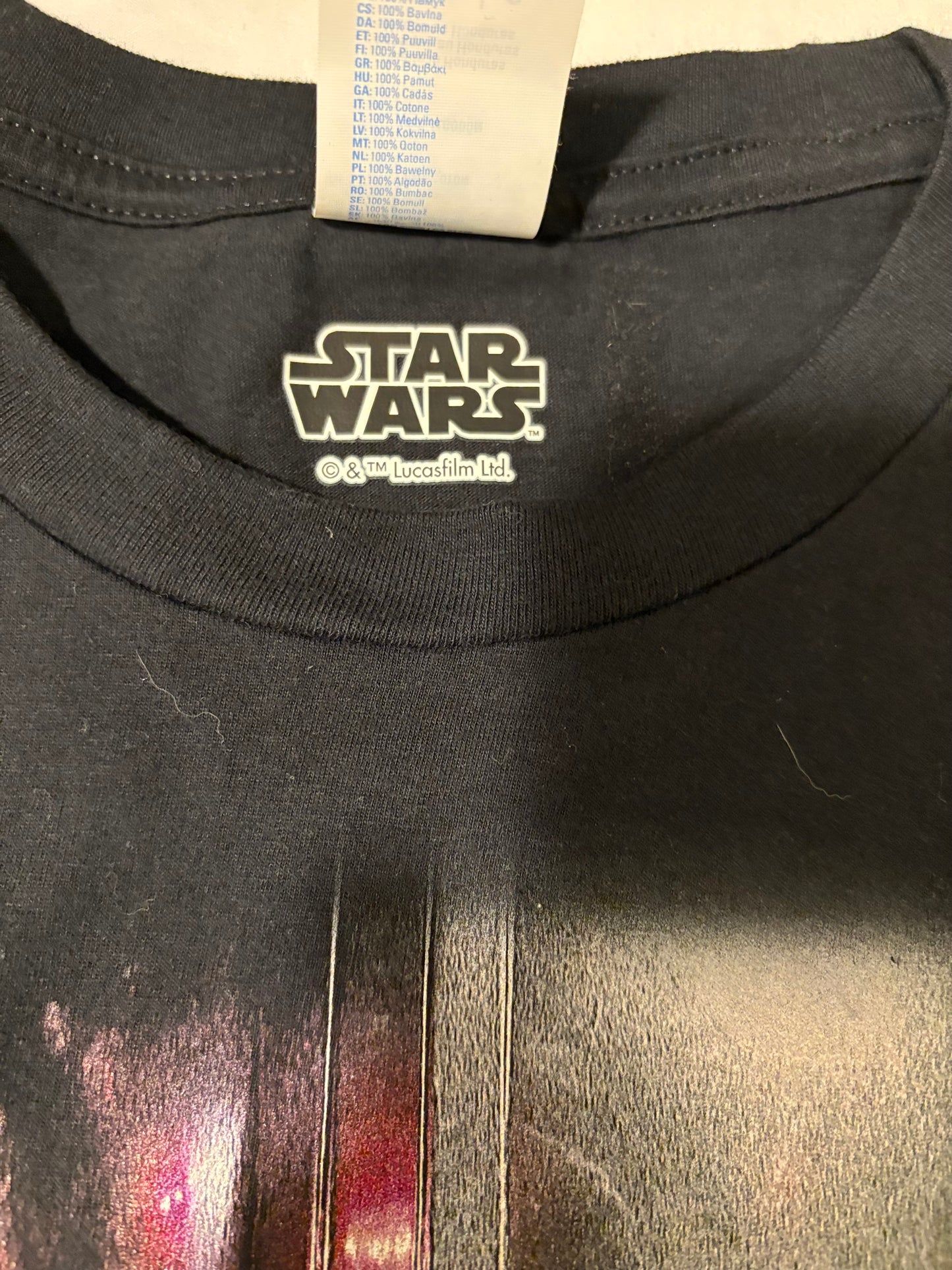 Star Wars The Mandalorian T-Shirt Men’s L Black Din Djarin Helmet Disney Tee
