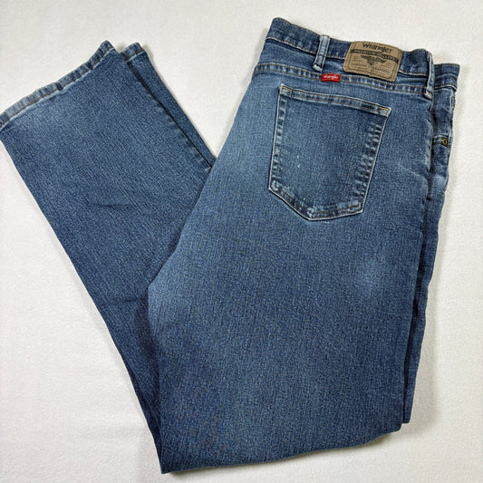 Wrangler Mens Jeans 42x32 Blue Denim Regular Fit Stretch Vintage Y2K 90s Grunge
