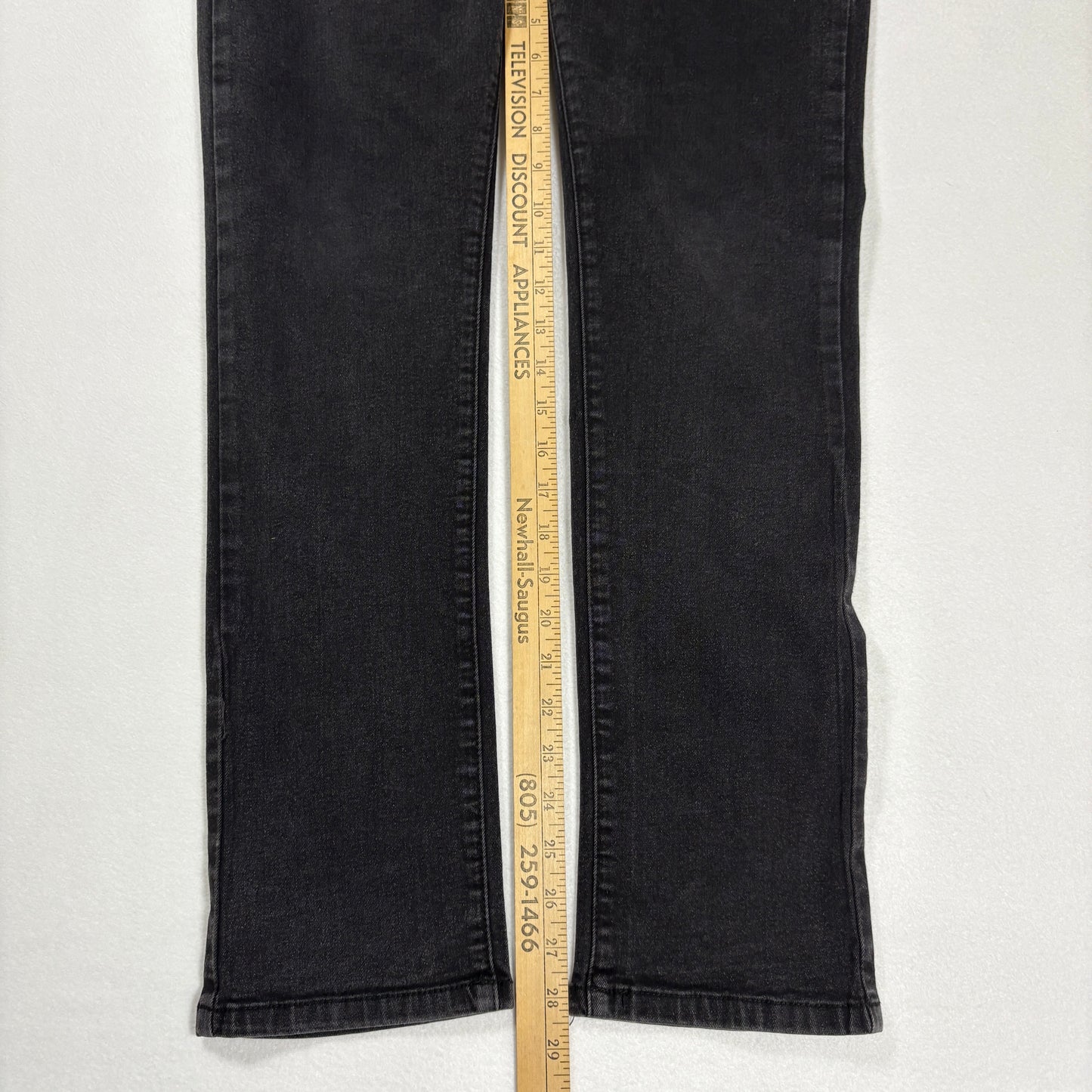 Kenneth Cole mens black denim jeans size 34x30 slim fit Y2K vintage grunge stretch