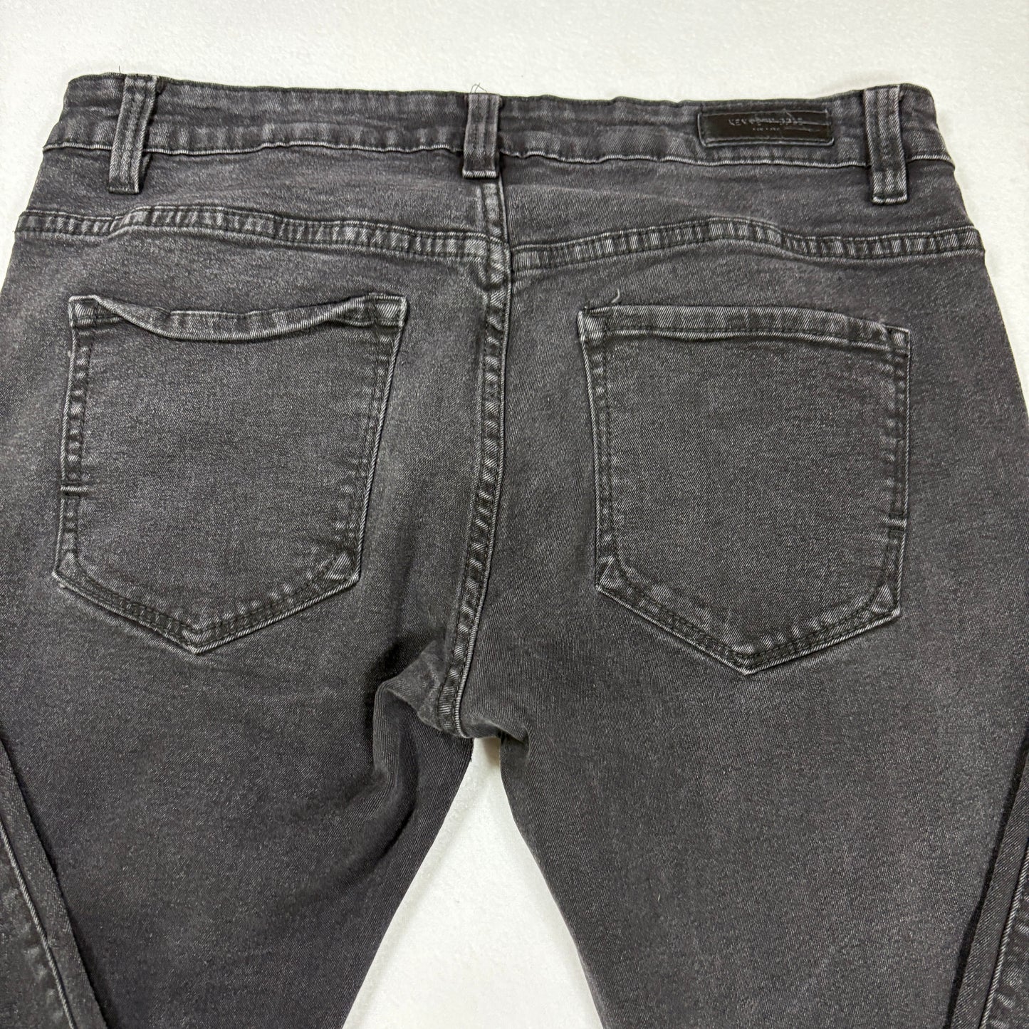 Kenneth Cole mens black denim jeans size 34x30 slim fit Y2K vintage grunge stretch