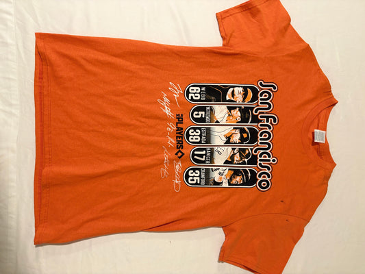 SF Giants Player Shirt MLBPA Webb Crawford Yastrzemski Orange Men’s M Baseball