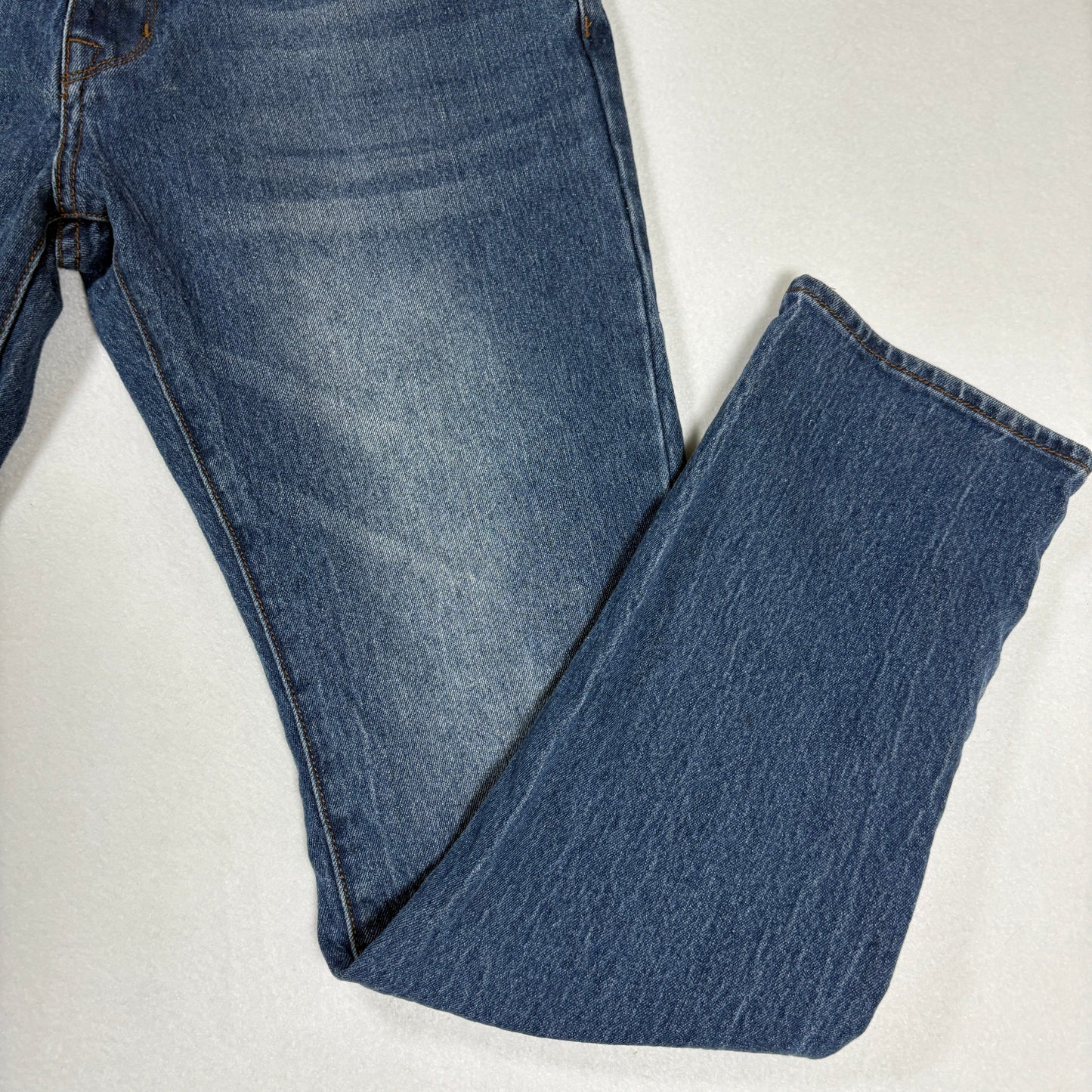 MBX mens blue denim jeans size 34x32 slim fit Y2K vintage faded wash casual