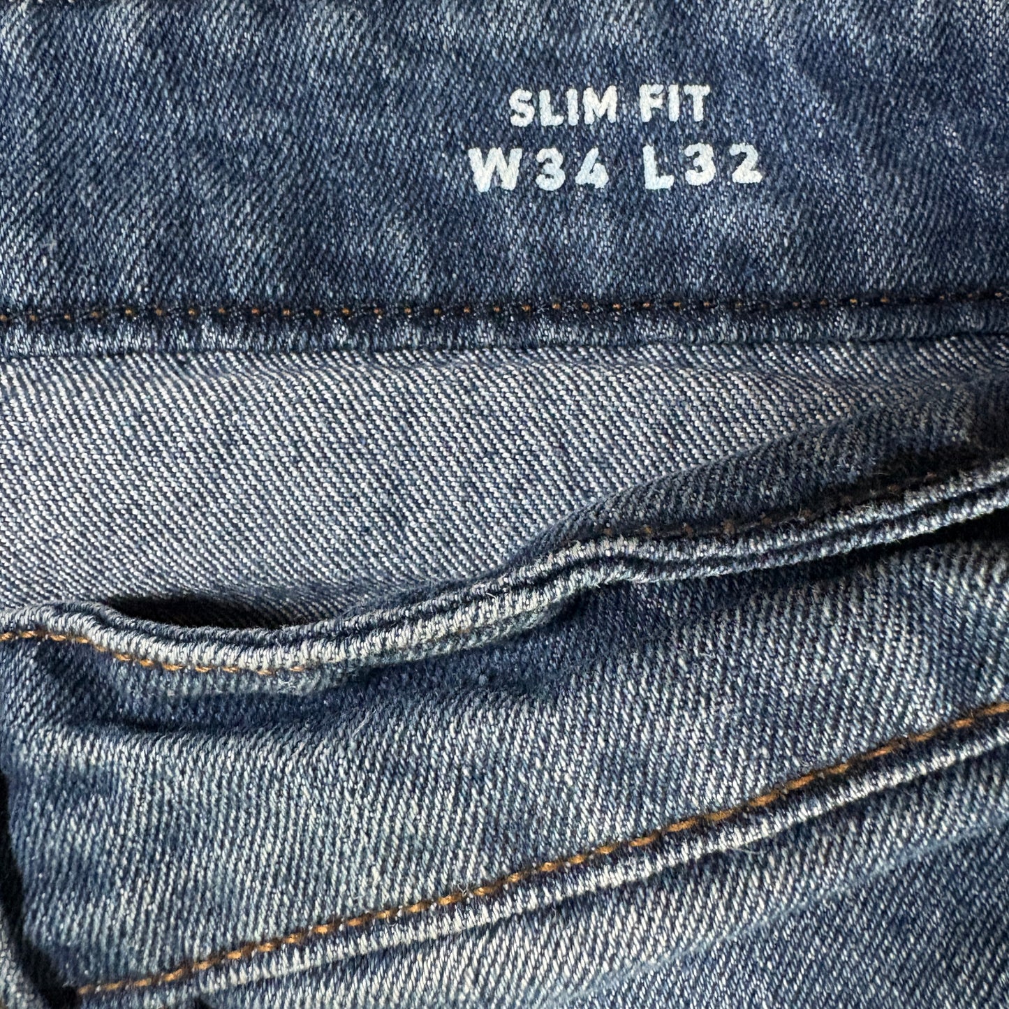 MBX mens blue denim jeans size 34x32 slim fit Y2K vintage faded wash casual