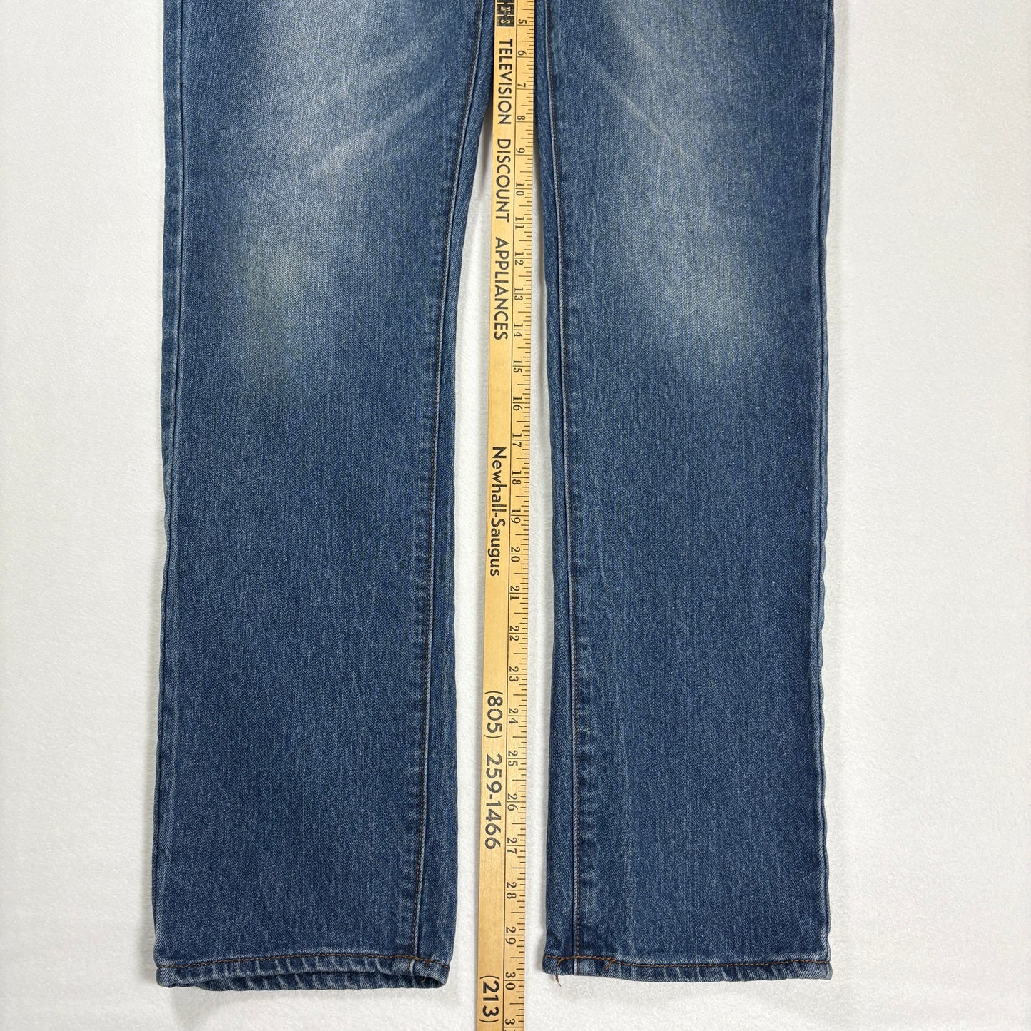 MBX mens blue denim jeans size 34x32 slim fit Y2K vintage faded wash casual