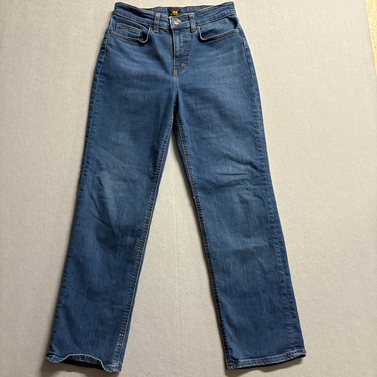 Lee Heritage Straight Leg Jeans Tag 8M Fits Like 28x28 Blue Stretch Denim