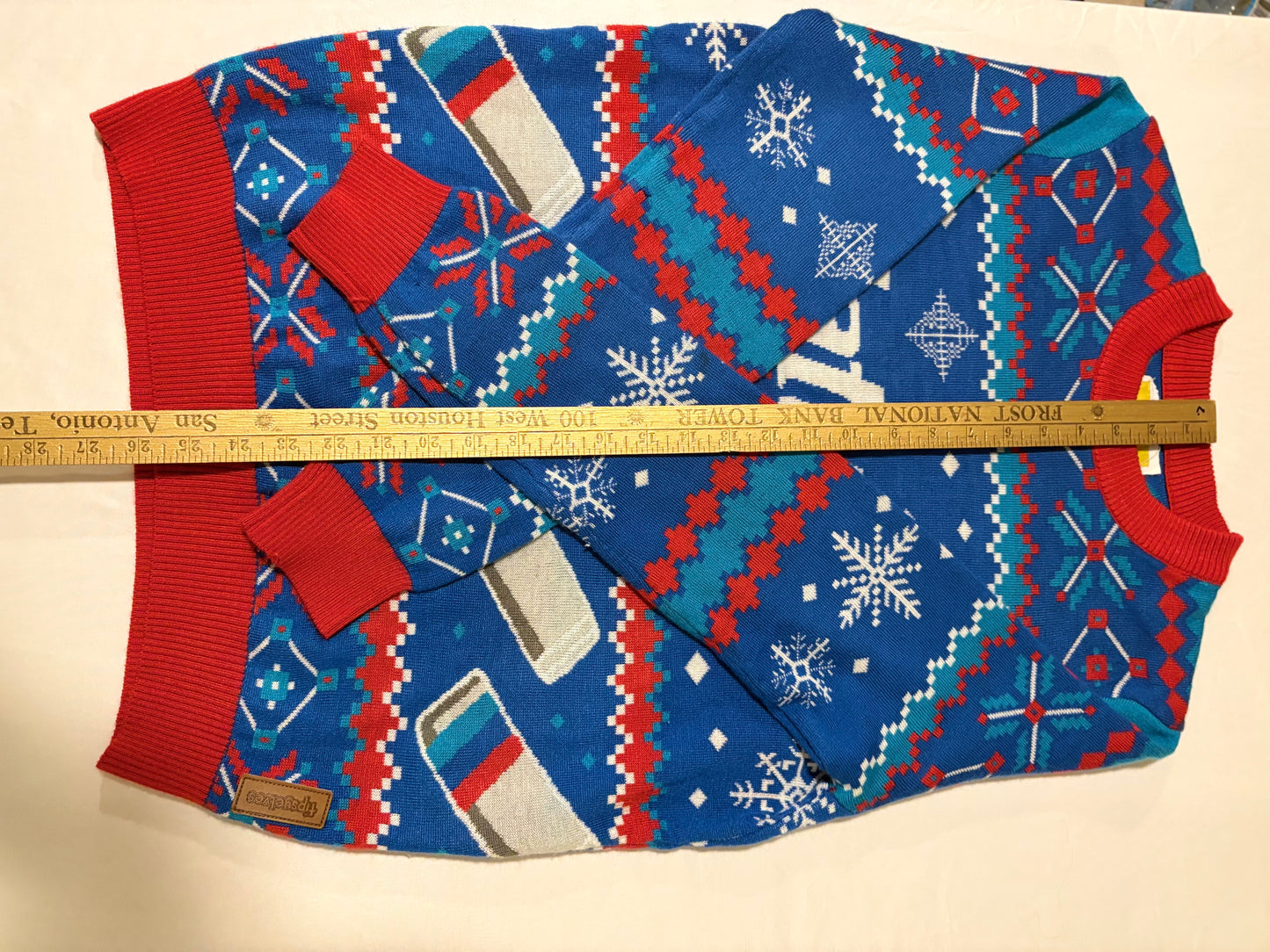 Tipsy Elves Natty Light Ugly Christmas Sweater Men M Beer Funny Blue Red