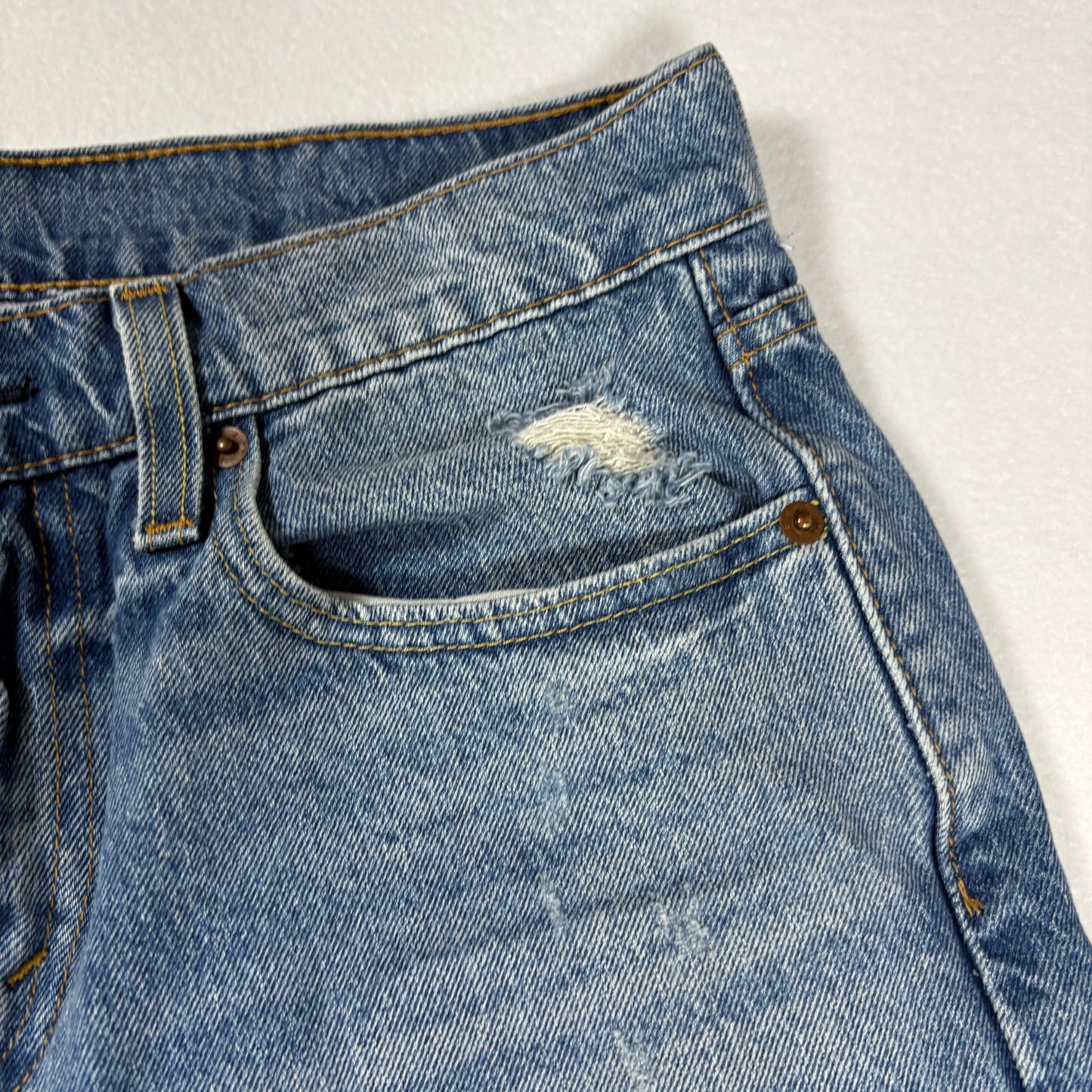 Levi’s mens 502 blue denim jeans size 30x30 tapered Y2K vintage grunge faded wash