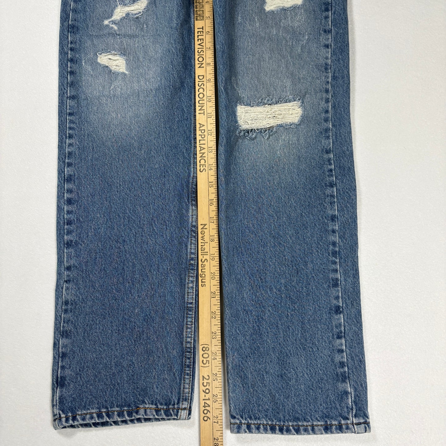 Levi’s mens 502 blue denim jeans size 30x30 tapered Y2K vintage grunge faded wash