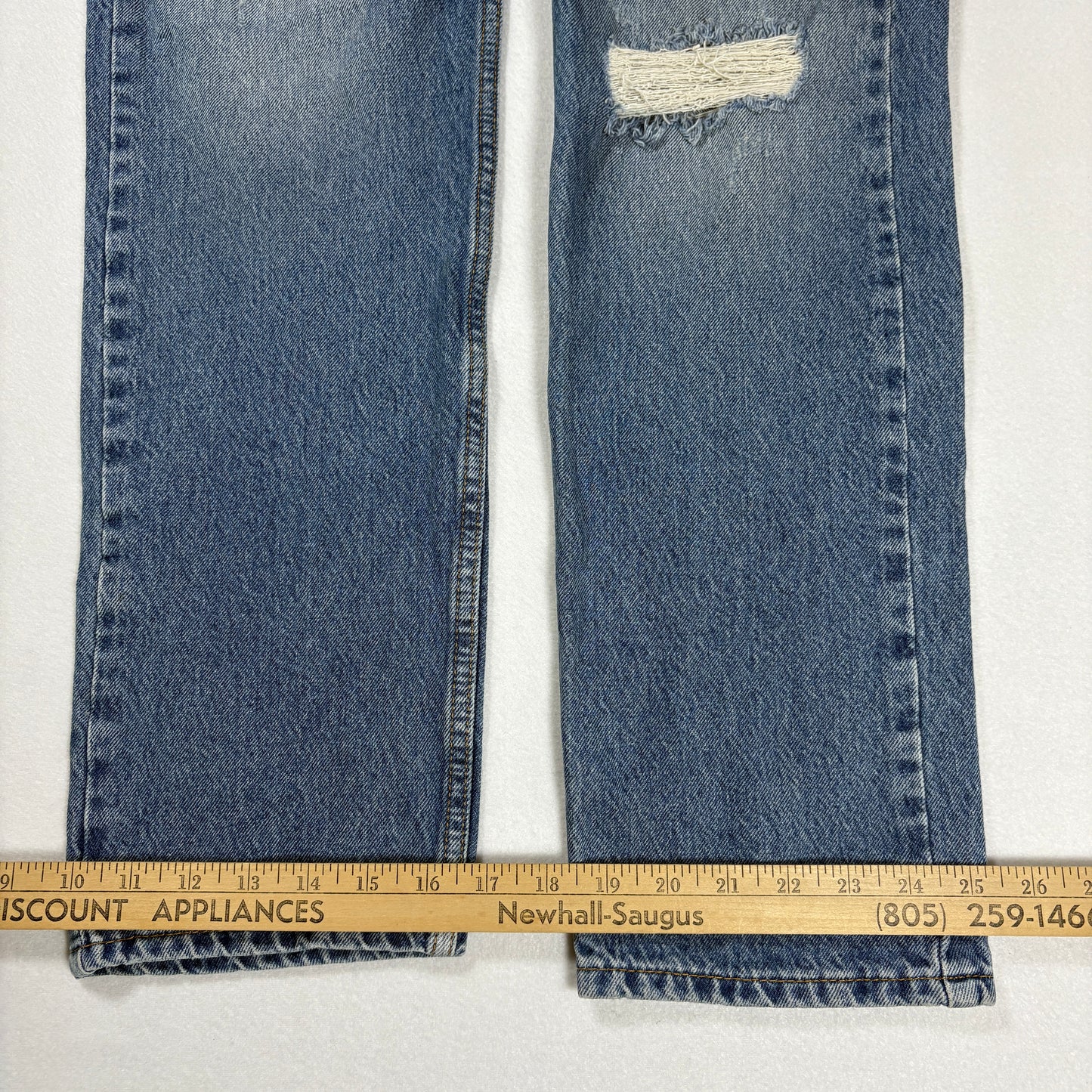 Levi’s mens 502 blue denim jeans size 30x30 tapered Y2K vintage grunge faded wash