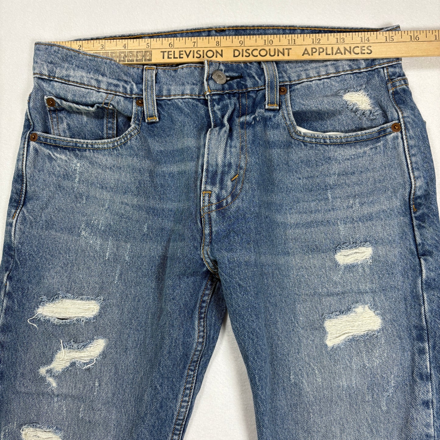 Levi’s mens 502 blue denim jeans size 30x30 tapered Y2K vintage grunge faded wash