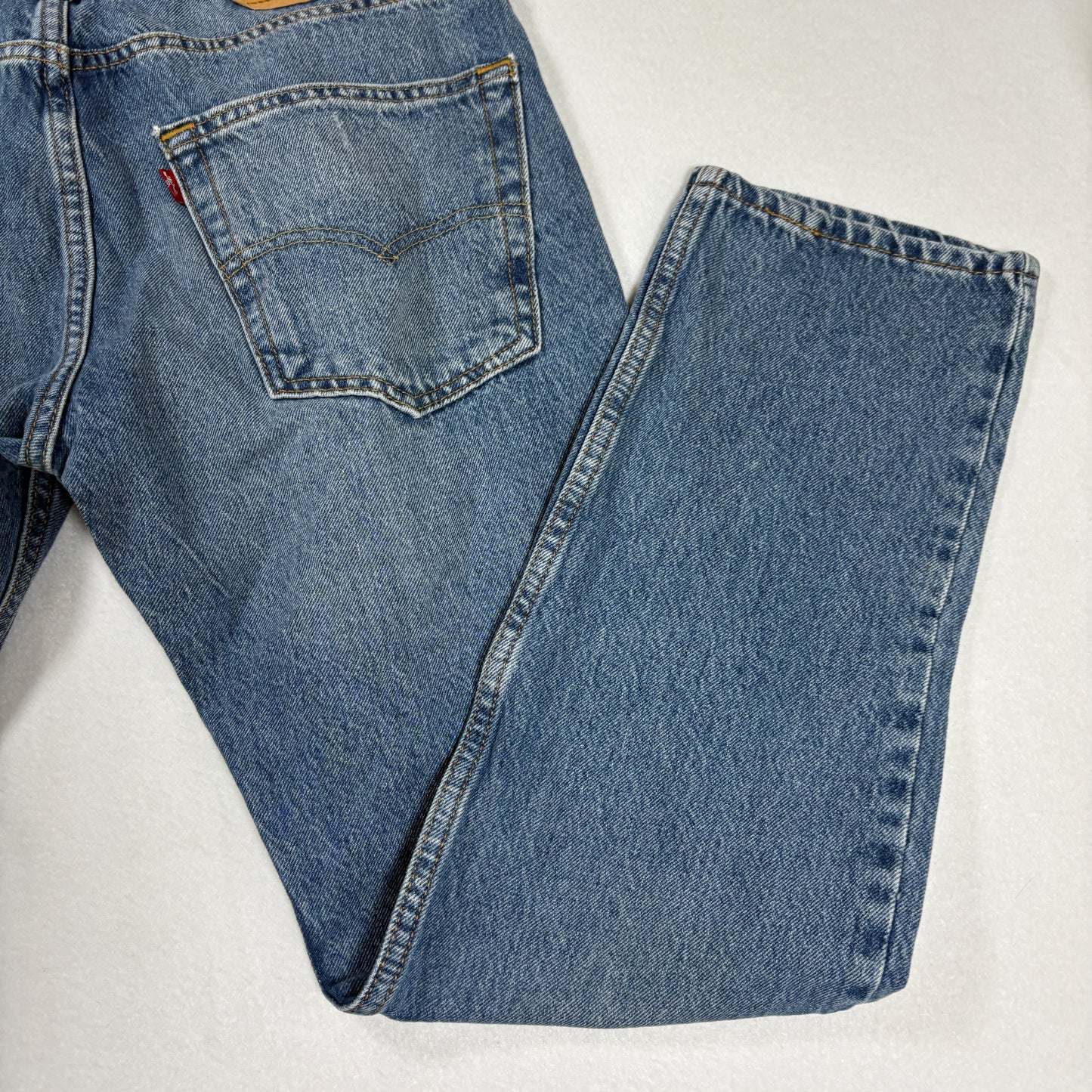 Levi’s mens 502 blue denim jeans size 30x30 tapered Y2K vintage grunge faded wash