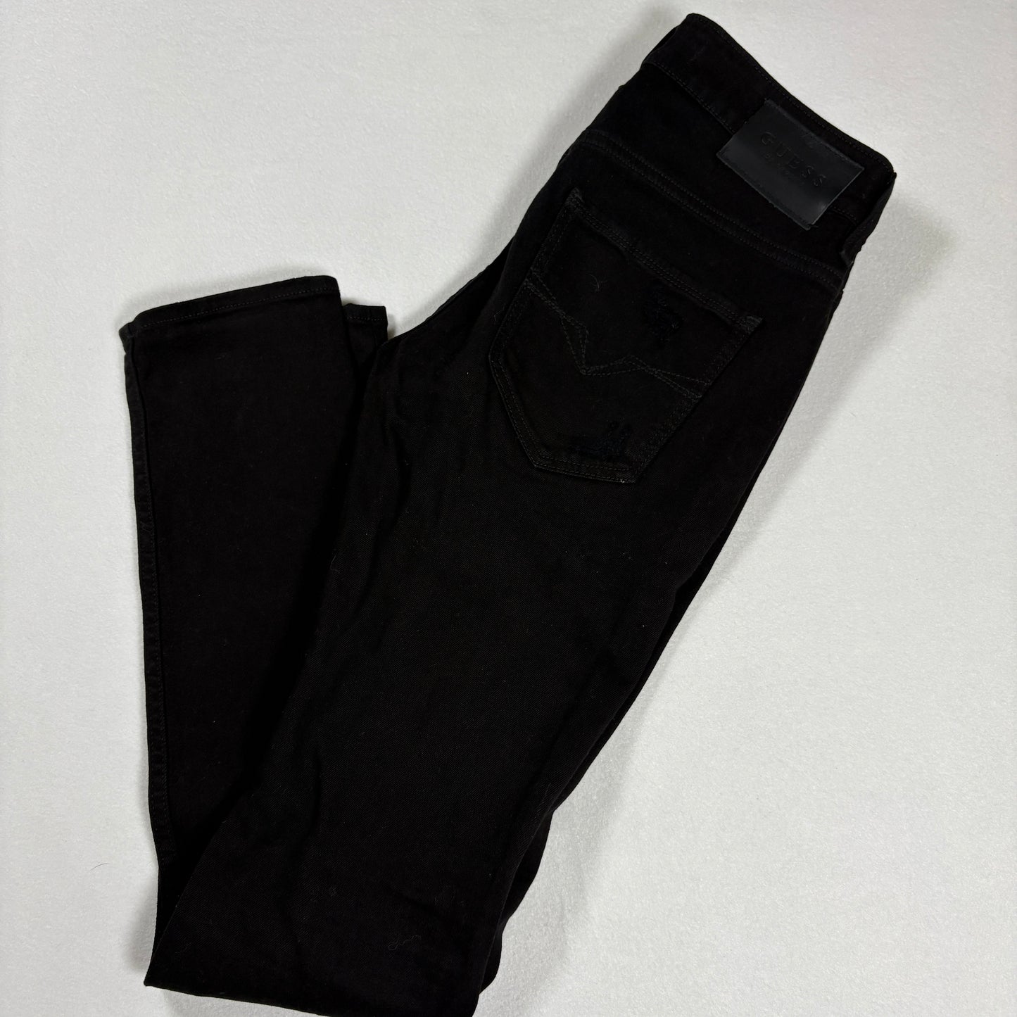 Guess mens black denim jeans size 30 slim fit stretch Y2K vintage grunge Mexico