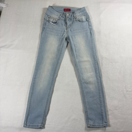 Wax Jean Womens Light Wash Skinny Jeans Stretch Denim Y2K Streetwear Retro Fits!