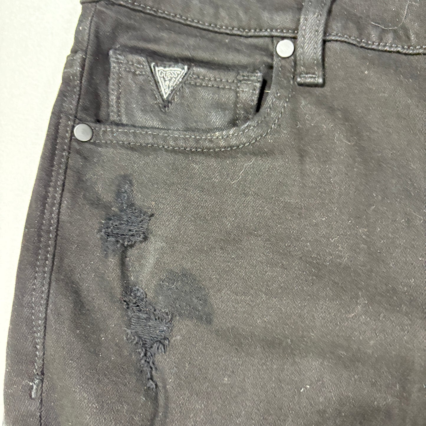 Guess mens black denim jeans size 30 slim fit stretch Y2K vintage grunge Mexico