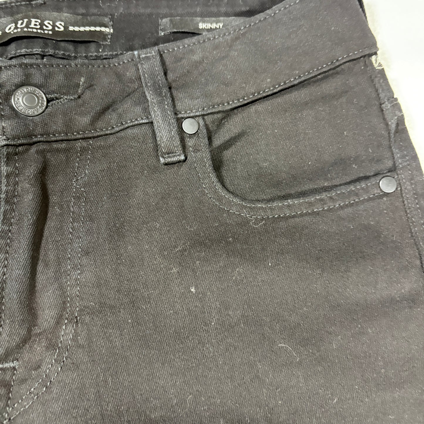 Guess mens black denim jeans size 30 slim fit stretch Y2K vintage grunge Mexico