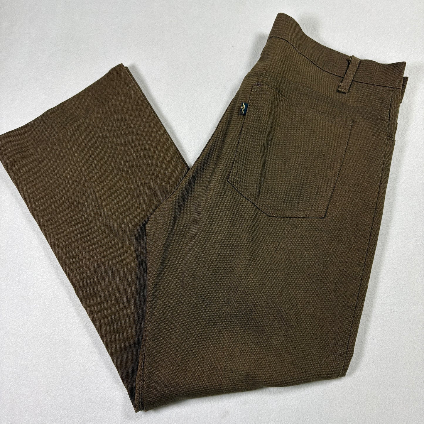 Vintage Levis Sta-Prest Pants 36x32 Brown Permanent Press 70s 80s Mod Workwear USA