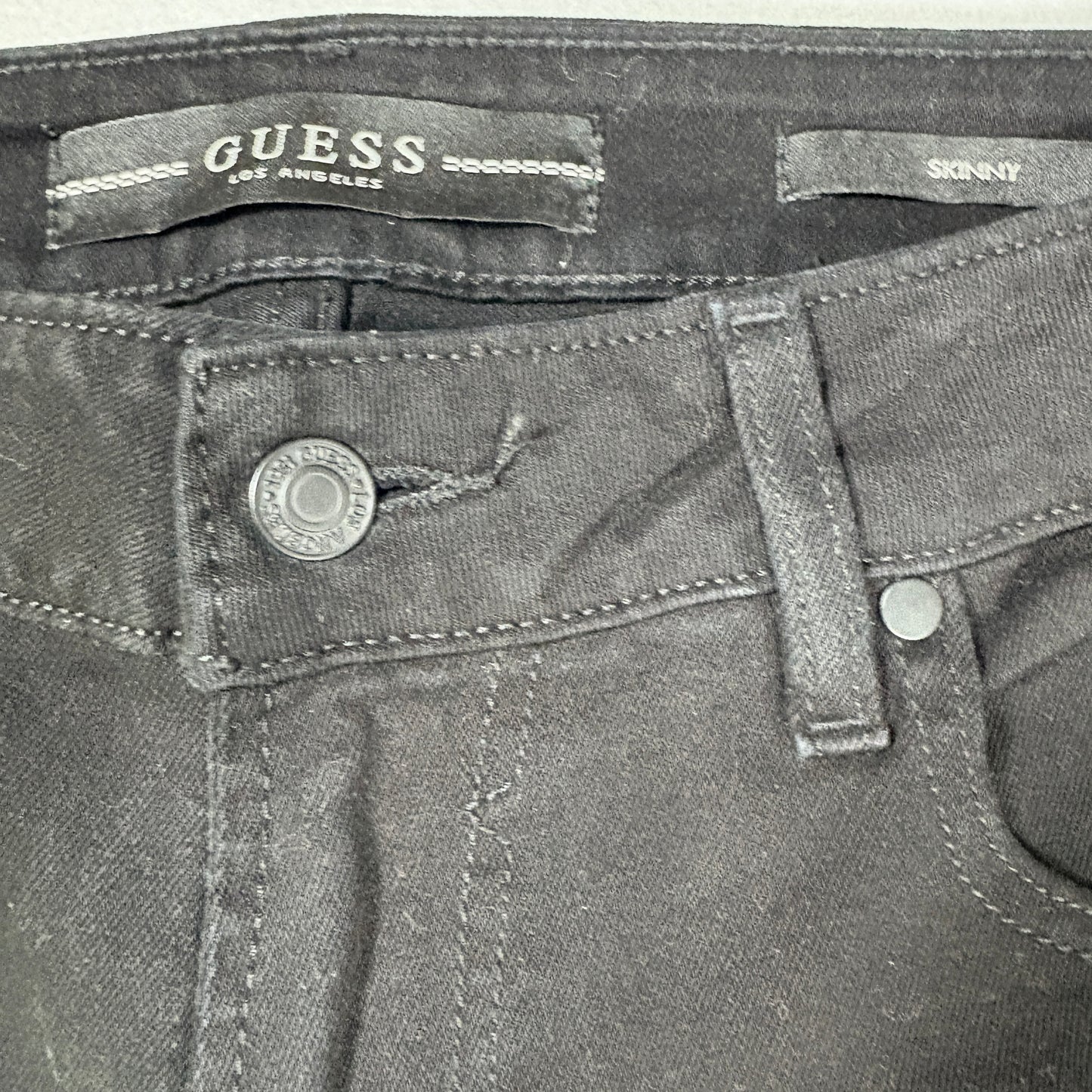 Guess mens black denim jeans size 30 slim fit stretch Y2K vintage grunge Mexico