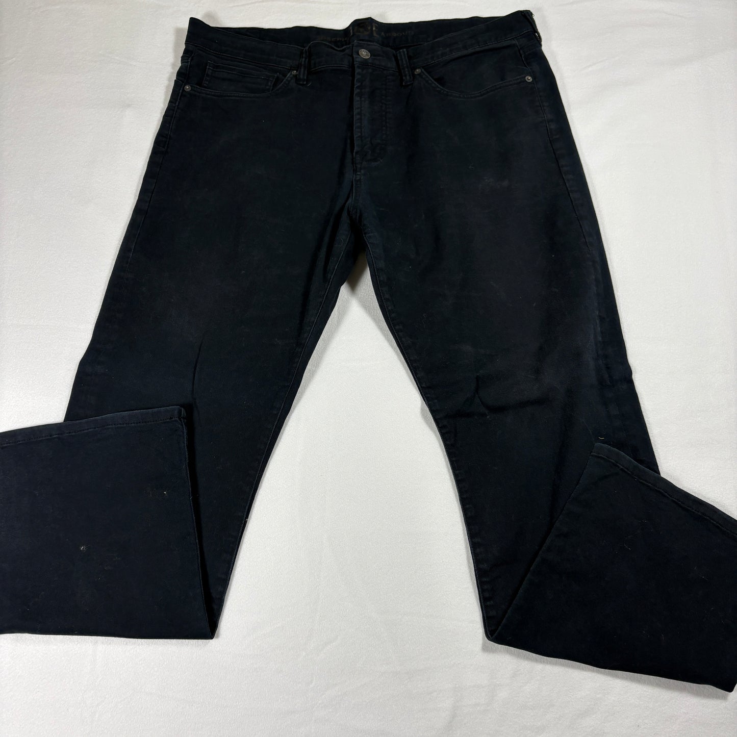 Joseph Abboud Jeans Mens 38x32 Black Pipe Slim Stretch Denim Classic Casual