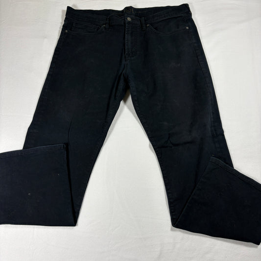 Joseph Abboud Jeans Mens 38x32 Black Pipe Slim Stretch Denim Classic Casual