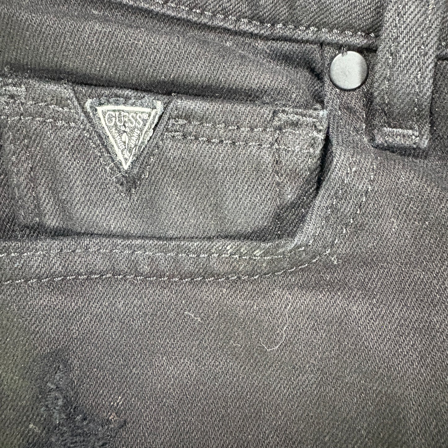 Guess mens black denim jeans size 30 slim fit stretch Y2K vintage grunge Mexico