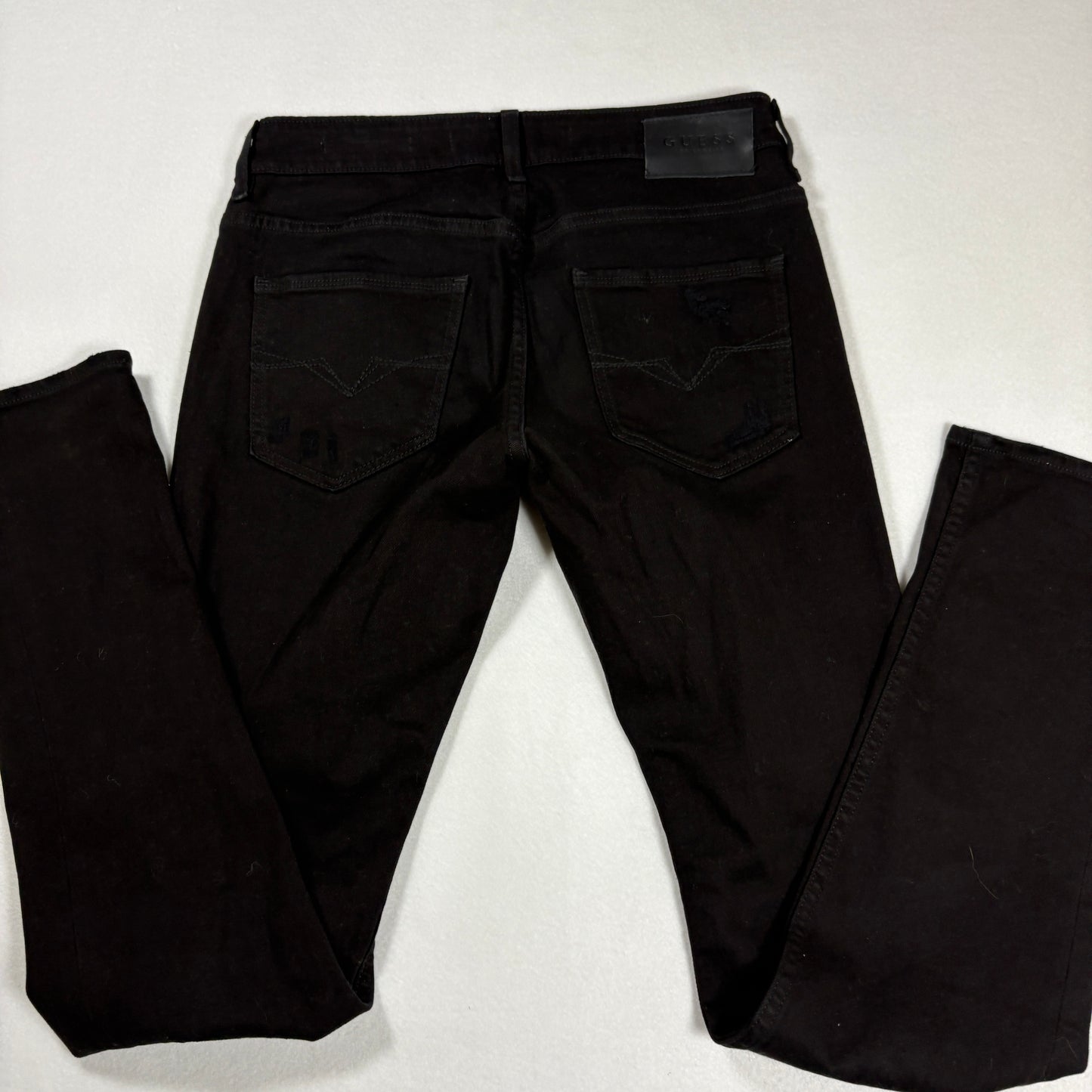 Guess mens black denim jeans size 30 slim fit stretch Y2K vintage grunge Mexico