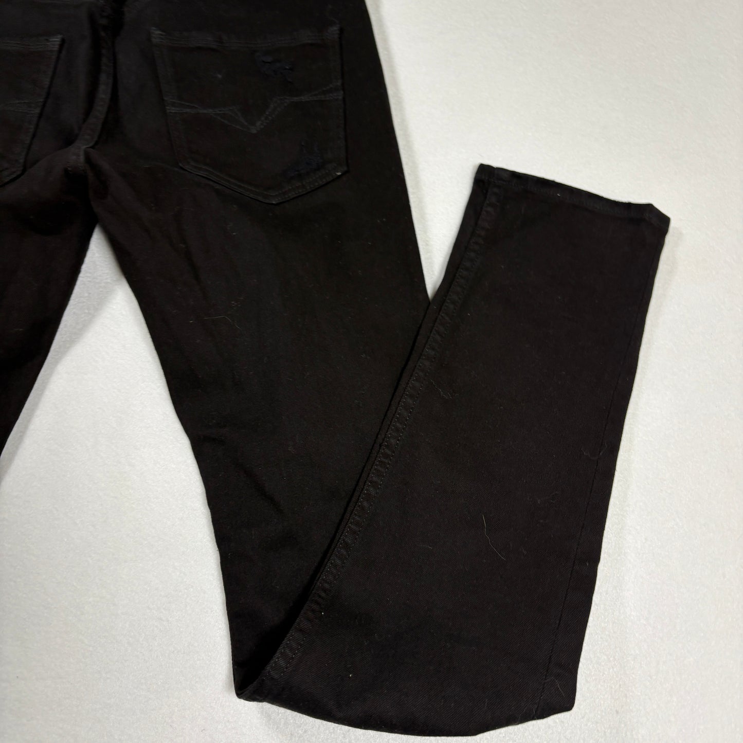 Guess mens black denim jeans size 30 slim fit stretch Y2K vintage grunge Mexico