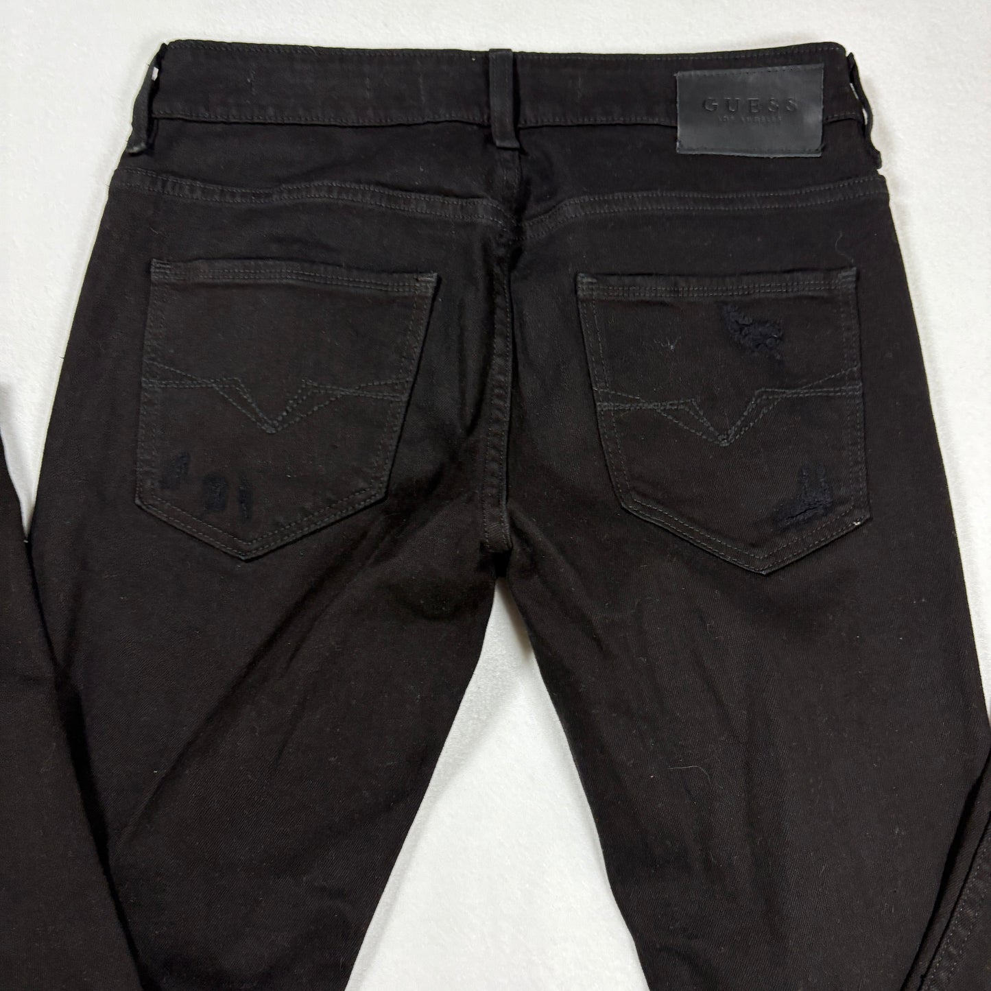 Guess mens black denim jeans size 30 slim fit stretch Y2K vintage grunge Mexico