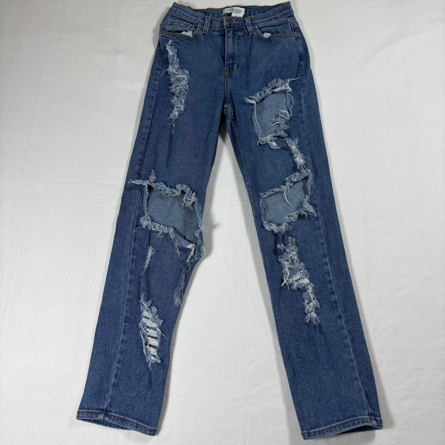 Vibrant Miu Jeans Womens 1/24 Vintage 90s Distressed Ripped High Rise Denim