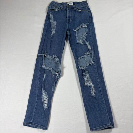Vibrant Miu Jeans Womens 1/24 Vintage 90s Distressed Ripped High Rise Denim