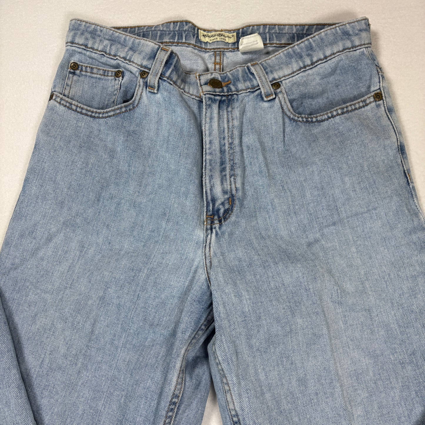 Eddie Bauer Womens Jeans 10 Baggy 90s Vintage Y2K High Rise Light Wash Denim