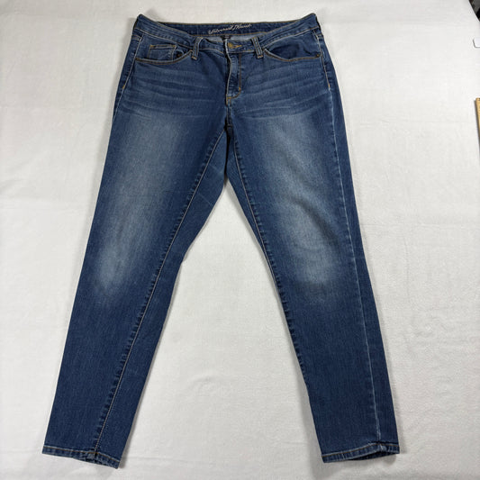 Universal Thread Womens 8 Short Skinny Jeans Stretch Blue Denim Casual Fit Soft!