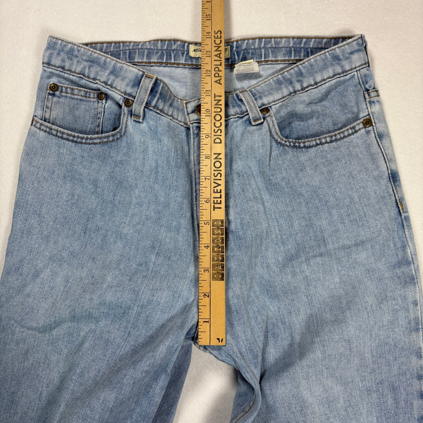 Eddie Bauer Womens Jeans 10 Baggy 90s Vintage Y2K High Rise Light Wash Denim