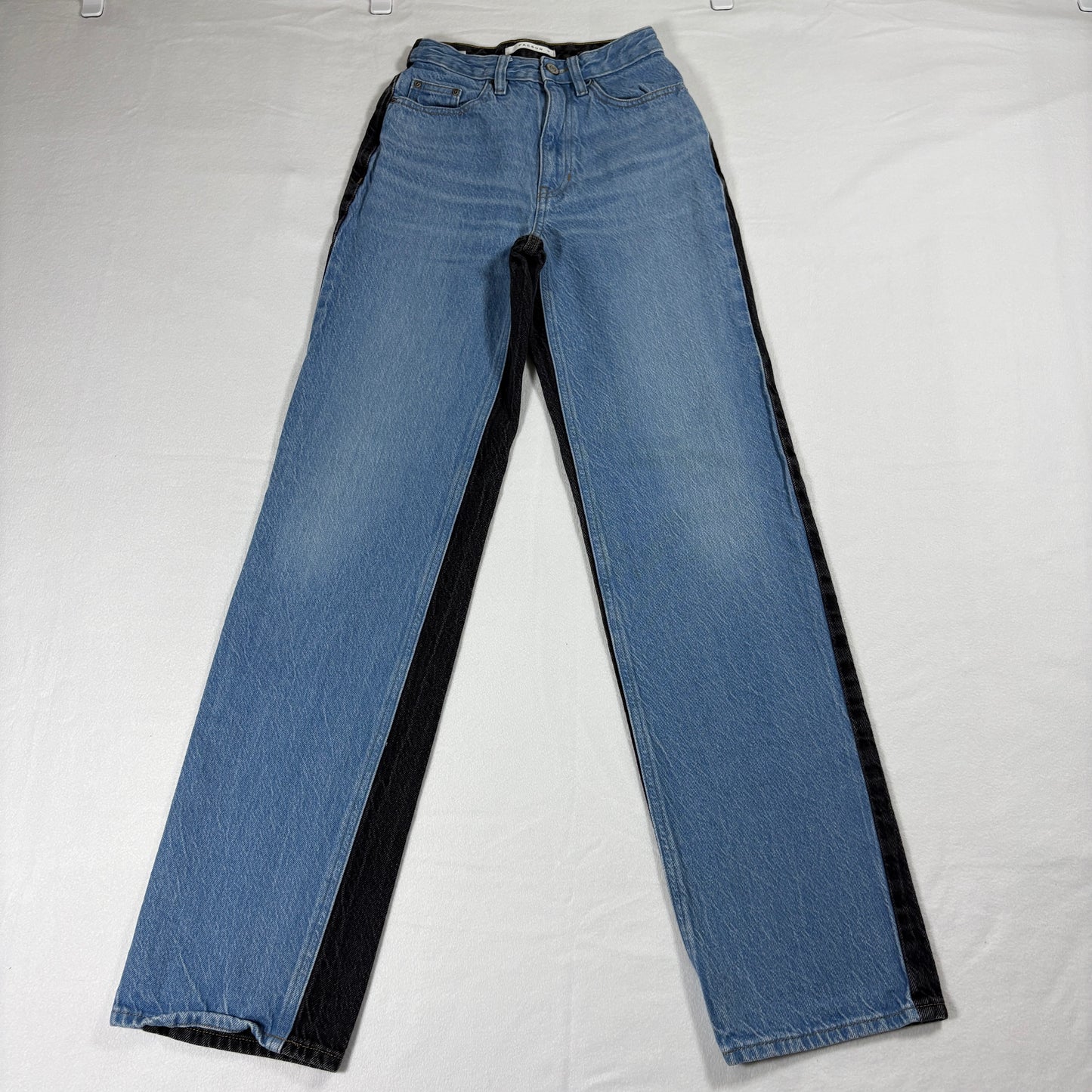 Pacsun Jeans Womens 26 Vintage Y2K Two Tone Blue Black Straight Leg Grunge Denim