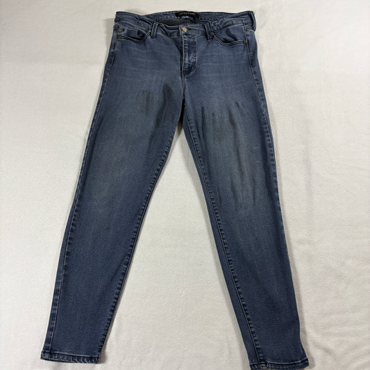 Skinny Stretch Jeans Womens Liverpool Tag 14 Fits Like 32X27 Blue Mid Wash Slim