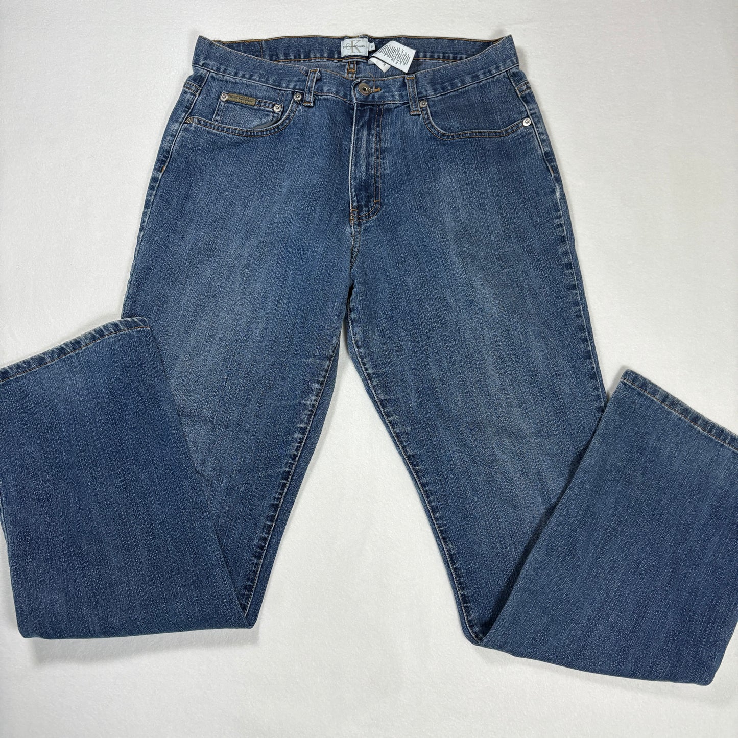 Calvin Klein Womens Jeans 12 Y2K Vintage 90s Bootcut Stretch Dark Wash Denim CK