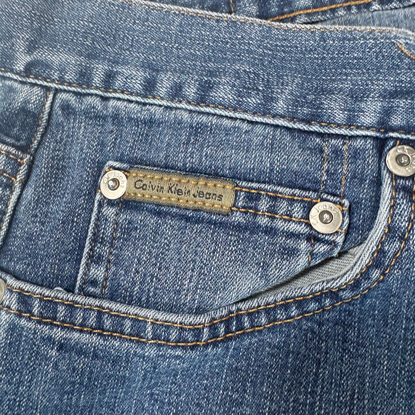 Calvin Klein Womens Jeans 12 Y2K Vintage 90s Bootcut Stretch Dark Wash Denim CK