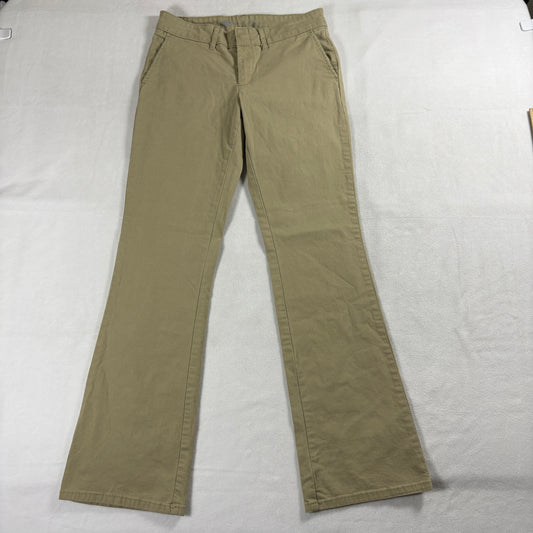 Dickies Womens 4R Slim Fit Khaki Work Pants Stretch Casual Straight Leg! Comfort