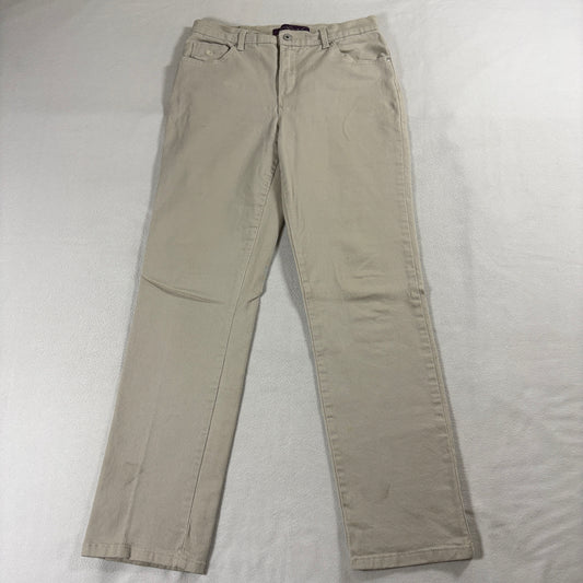 Skinny Straight Pants Womens Gloria Vanderbilt Tag 6 Fits Like 30X29 Beige Khaki