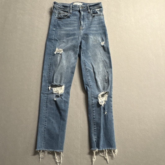 Mijon Los Angeles Chrissy Jeans Size 0 Fits Like 25x25 Distressed Denim