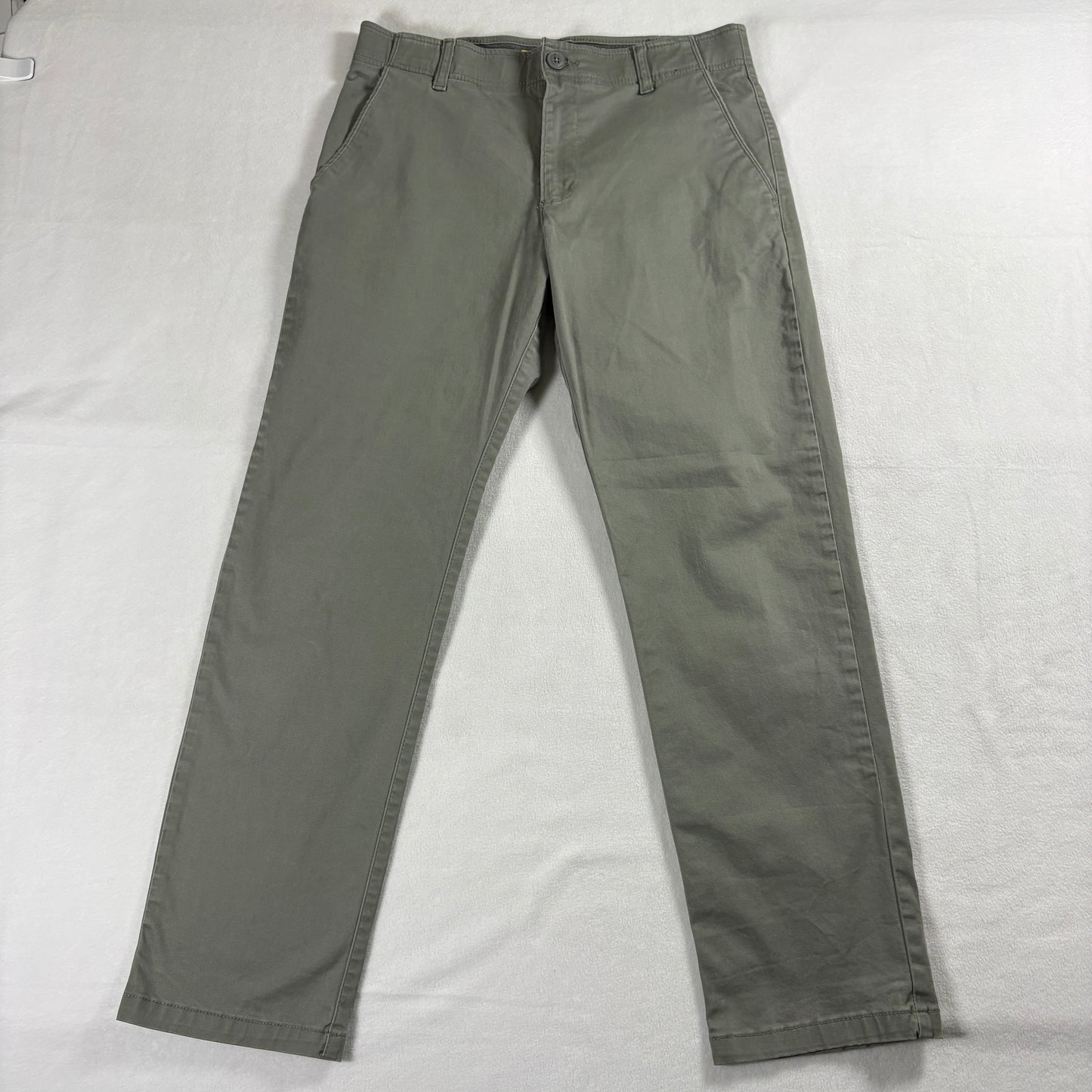 Lee Extreme Comfort Mens 32x30 Slim Fit Stretch Olive Chino Pants Soft Casual!!!