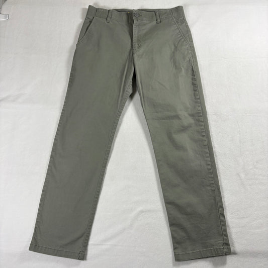 Lee Extreme Comfort Mens 32x30 Slim Fit Stretch Olive Chino Pants Soft Casual!!!