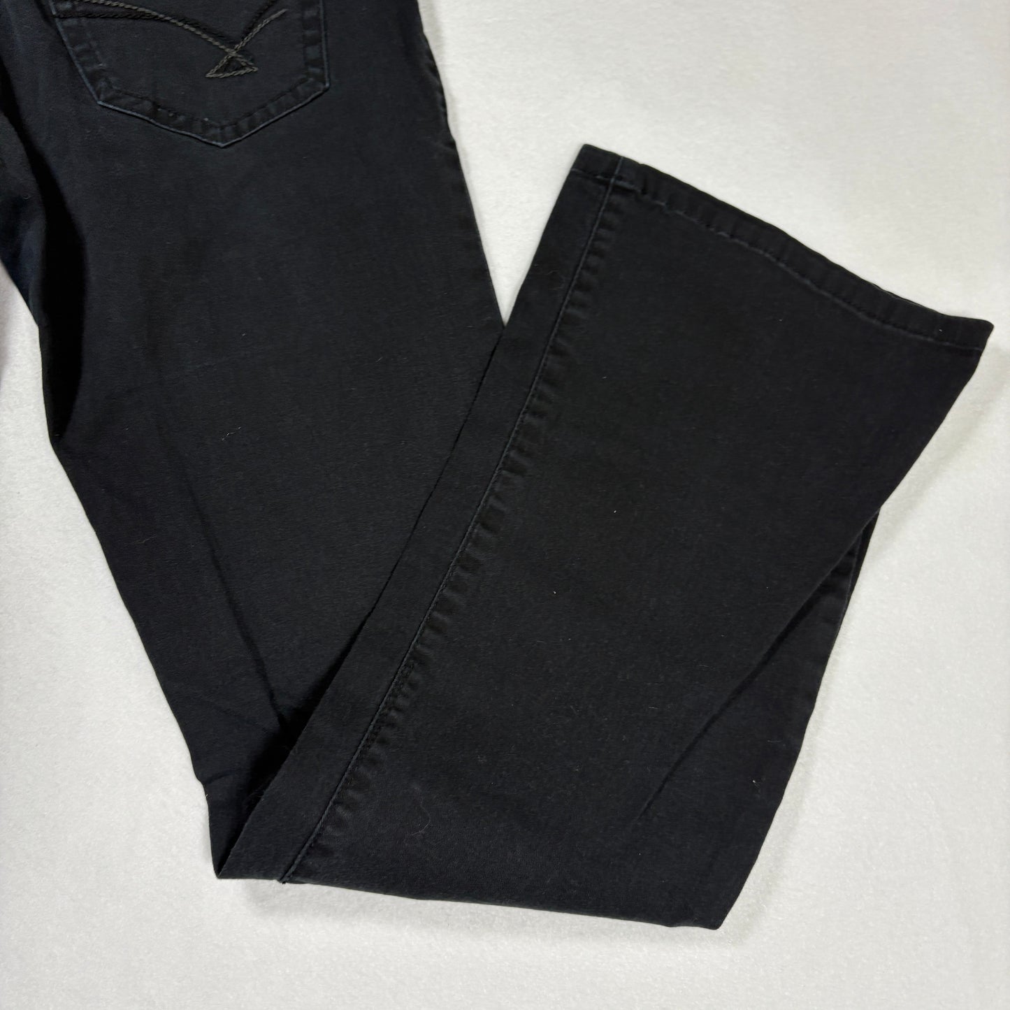 Unionbay Womens Jeans 7 Black Flare Y2K 90s Stretch Denim Vintage Grunge Goth