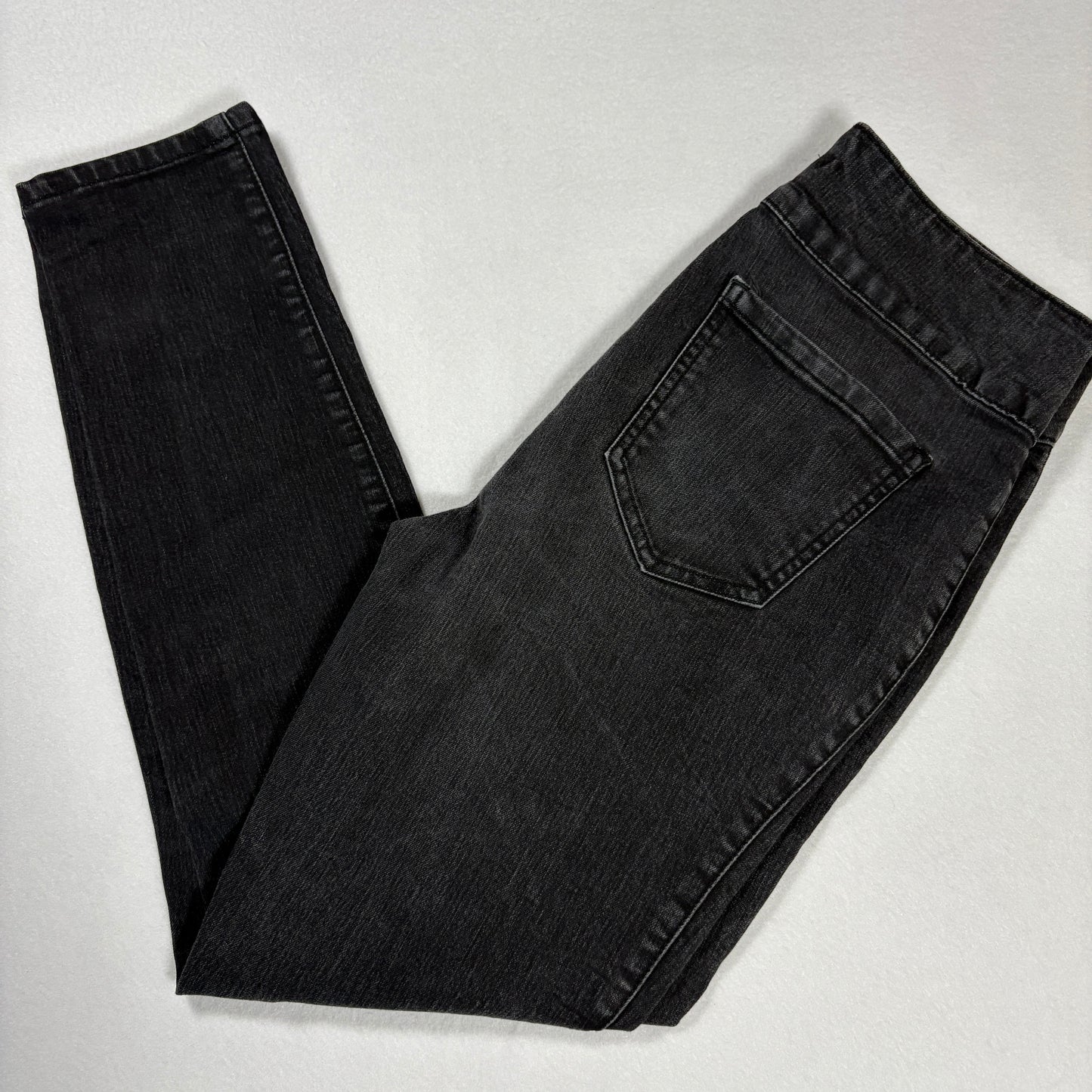 Forever 21 Womens High Rise Black Denim Jeans Size 28 Y2K Grunge Slim Fit